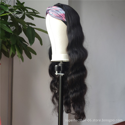Bodywave headband wig synthetic headband wig fiber box hair headband wig